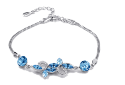 bracelet jewelry with blue Sapphire and Aquamarine 